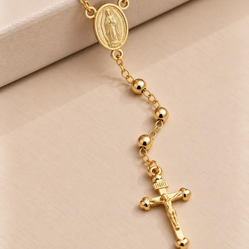 Cad. cm rosario fatima b3 rodio 45cm - CRG853