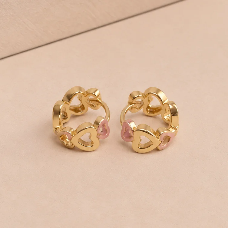 Can. cm corazones rodio 1.4cm - KRG925