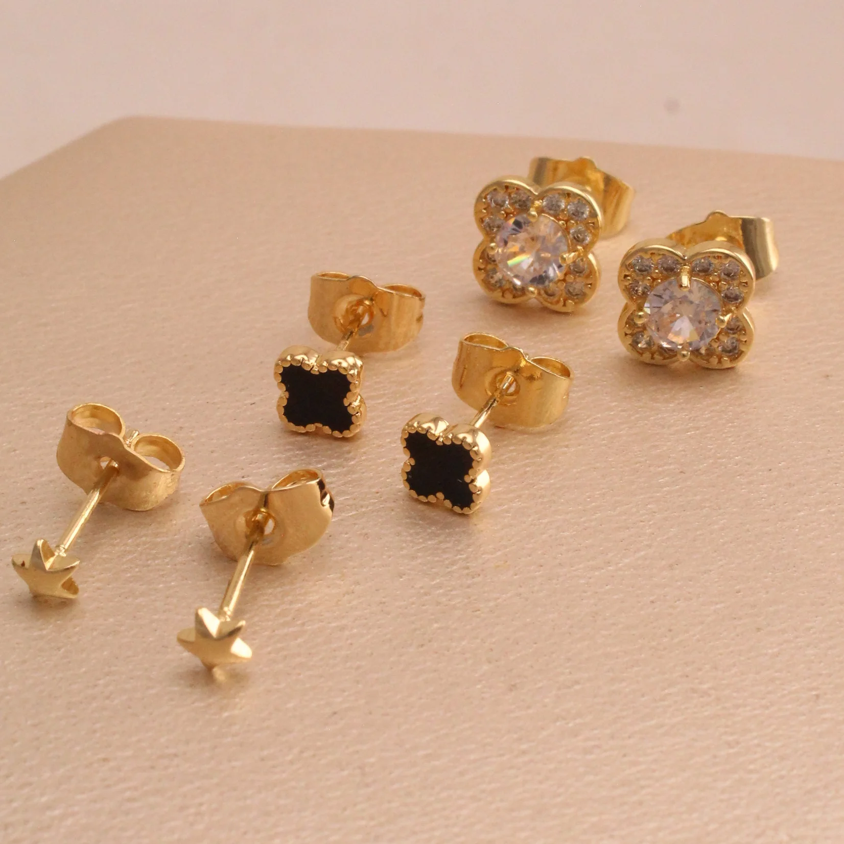 Set. set x3 trebol rodio - LRG494