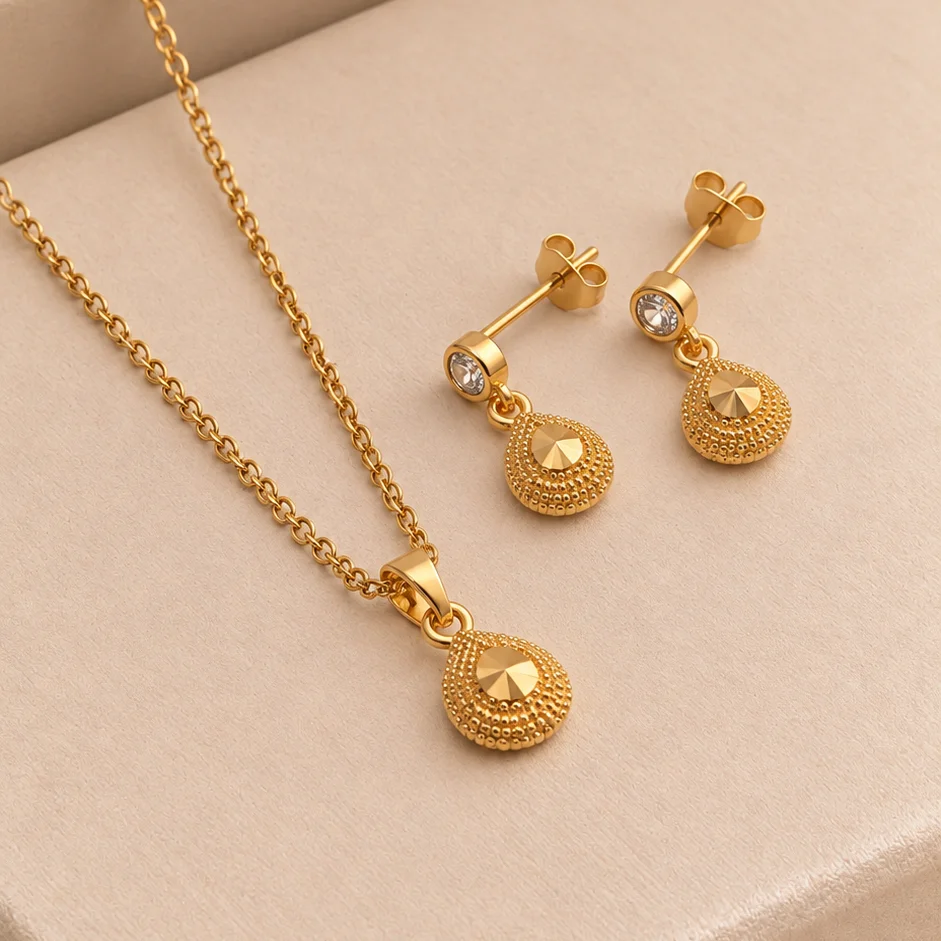 Set. juego gota con zircon rodio rodio 45cm - NRG123