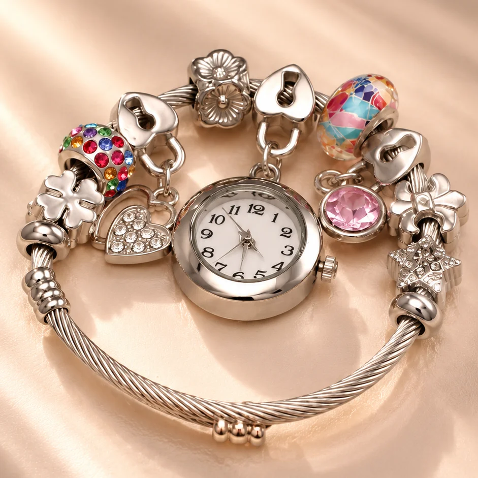 Pul. tipo pan reloj doble corazon acero graduable - PAN055