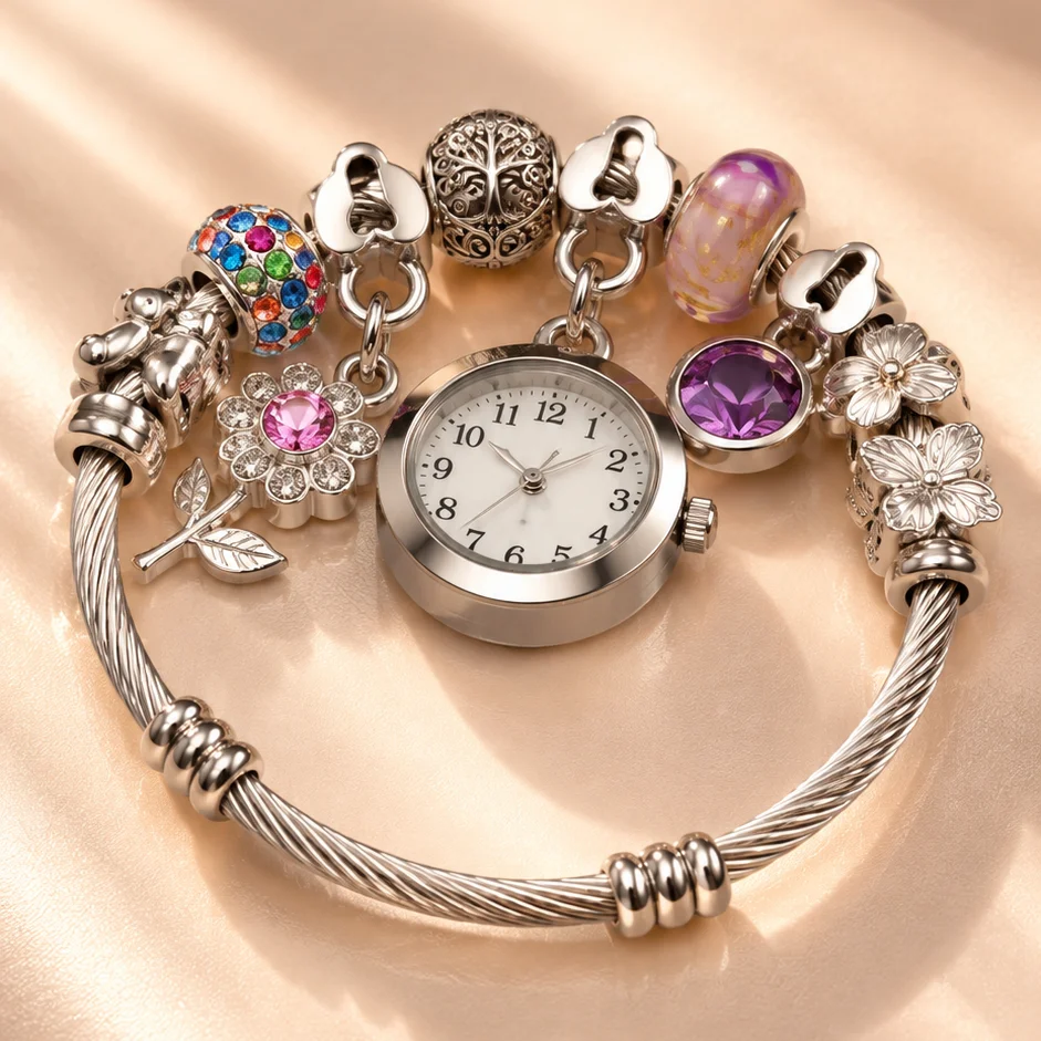 Pul. tipo pan reloj corazon love acero graduable - PAN056