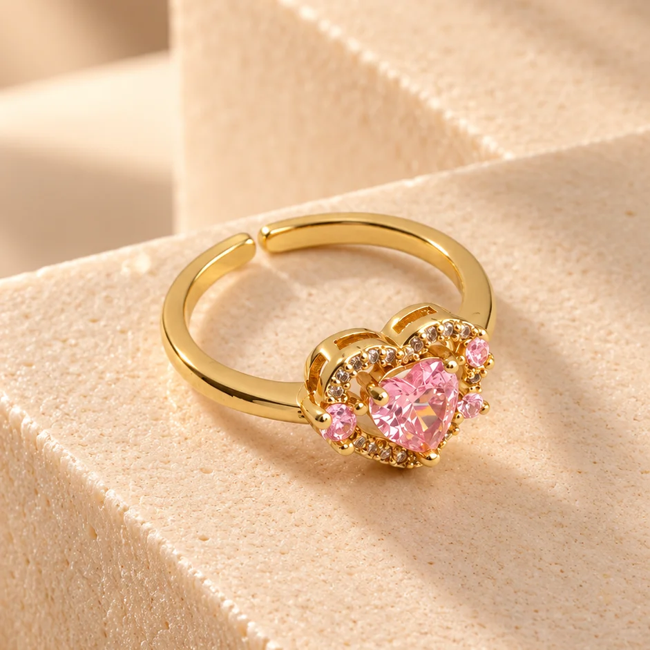 Ani. corazon rosa rodio graduable - RRG399
