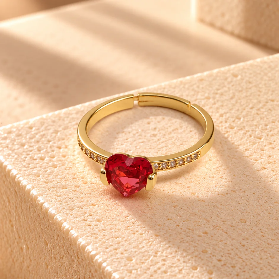 Ani. corazon fucsia rodio graduable - RRG496