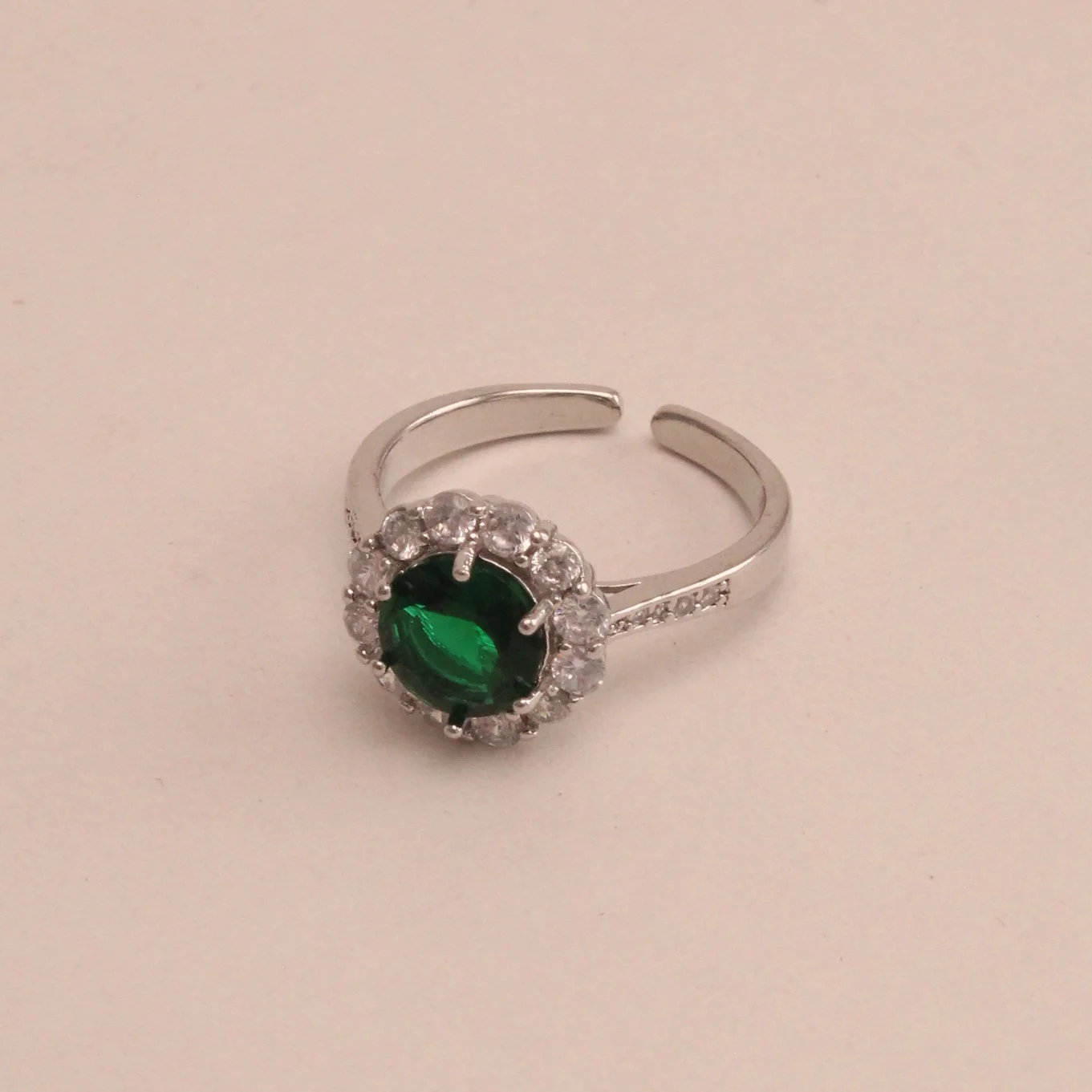 Ani. verde plateado rodio graduable - RRS532