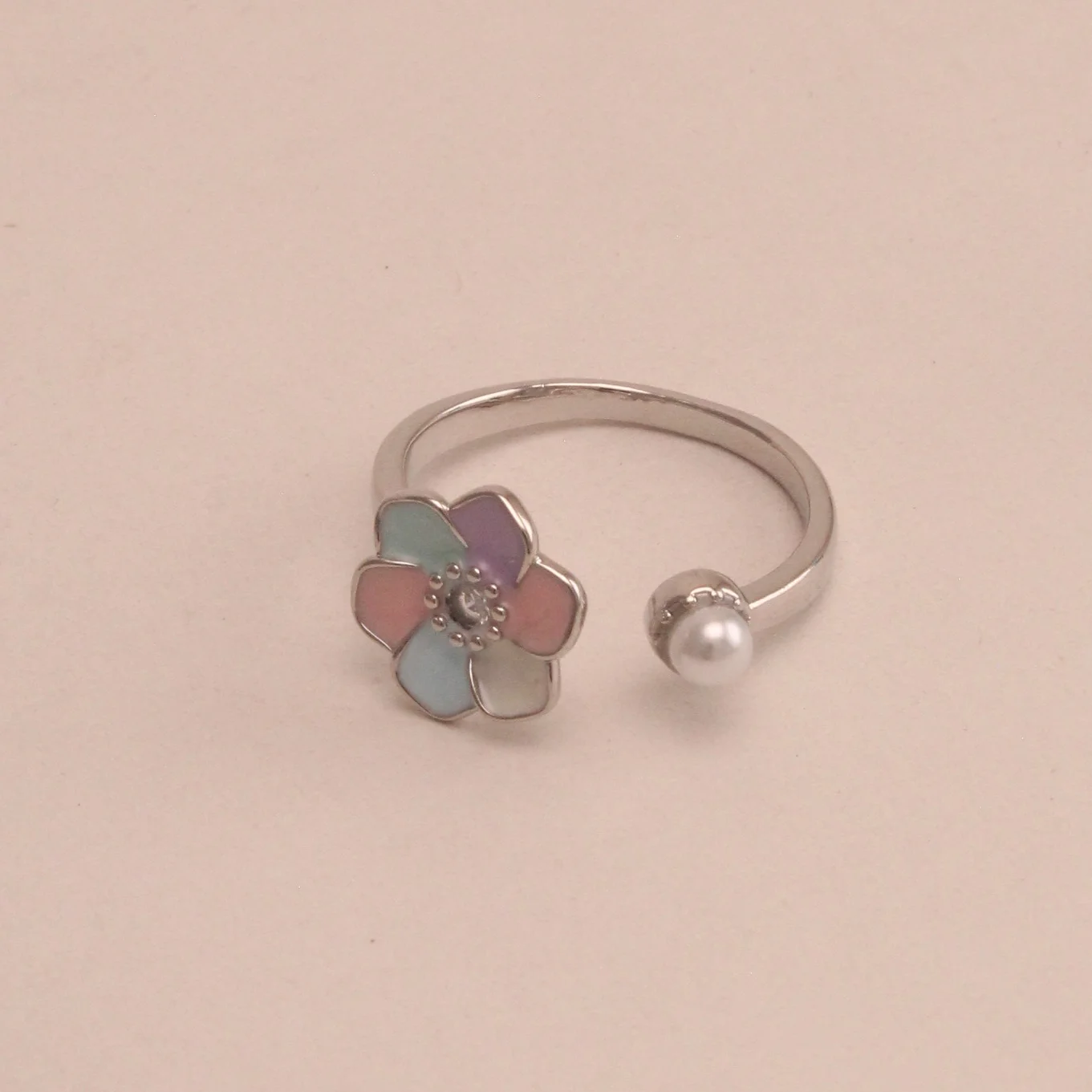 Ani. siete colores plateado rodio graduable - RRS874