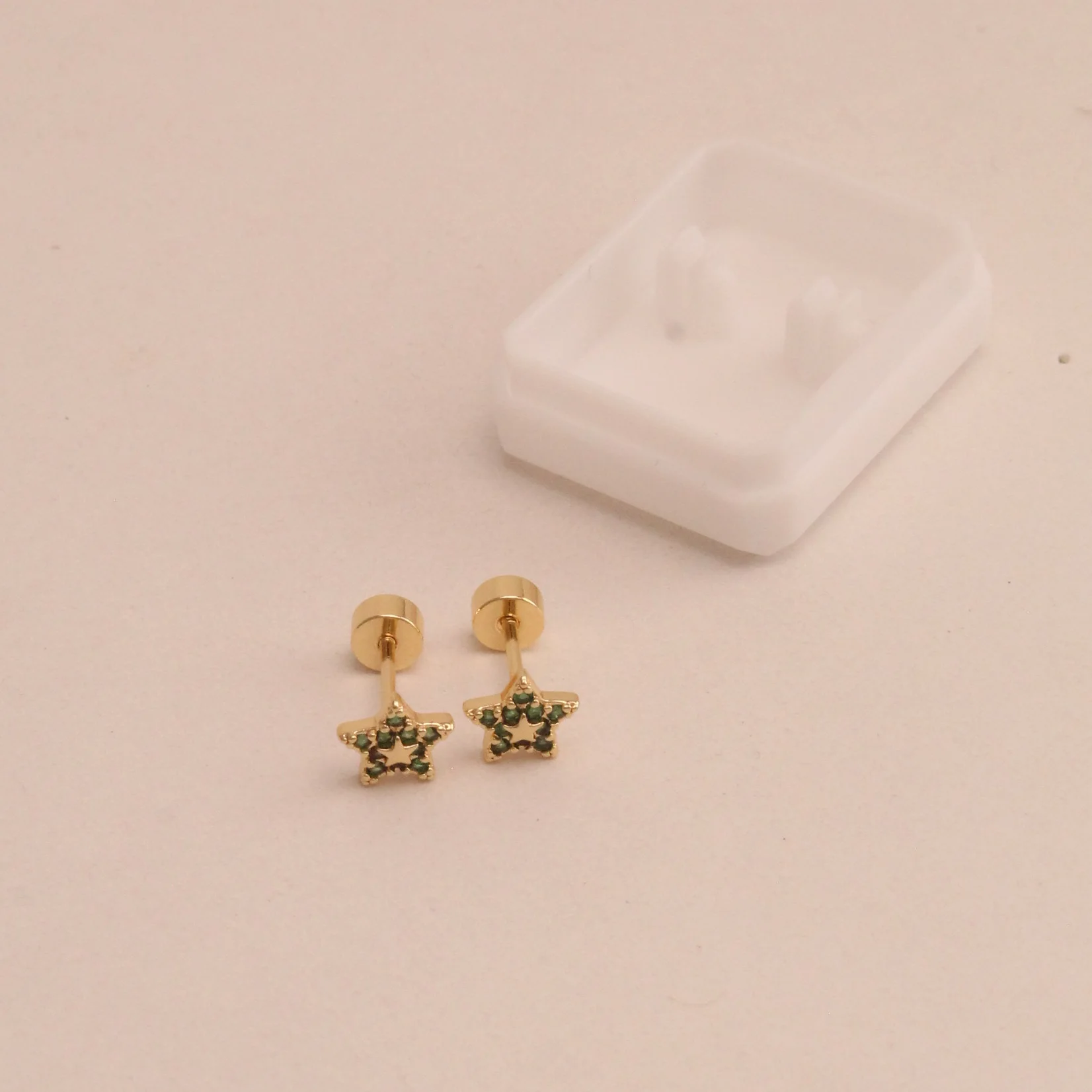 Top. topo seguridad estrella rodio rodio 0.7cm - TRG121