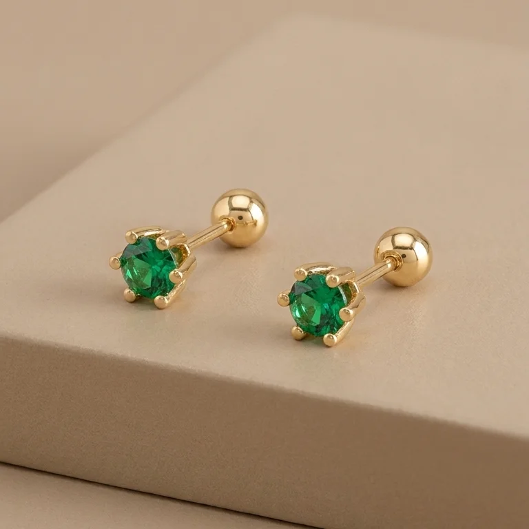 Top. Circon En Verde Rodio 0.5 Cm - TRG894